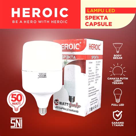 Jual Lampu LED Bohlam Heroic Spekta Capsule 50 Watt Lampu Hemat Energi