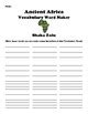 Shaka Zulu Word Maker Vocabulary Worksheet By BAC Education TPT