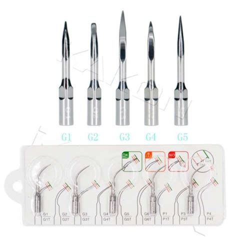 Pack Dental Ultrasonic Scalers Scaling Tips G G G G G For Ems