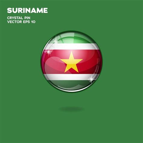 Premium Vector Suriname Flag D Buttons