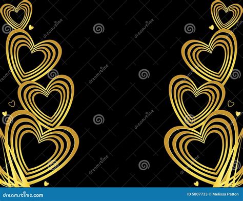 Gold Heart Background Stock Vector Illustration Of Backdrop