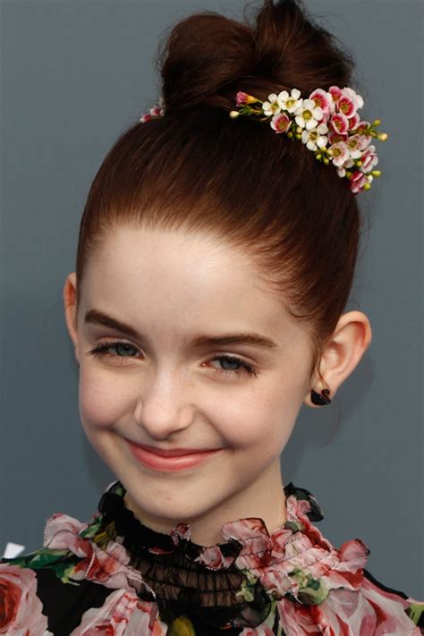 Mckenna Grace Straight Auburn Bun Hairstyle Steal Her Style