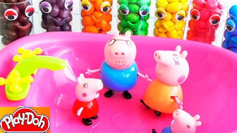 Play Doh! Peppa Pig Family Toys Surprise Eggs Play-Doh George Dinosaur ...