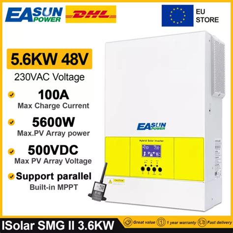 Easun 5600w 48v Hybrid Solar Inverter 500vdc 230vac Off Grid Mppt 100a