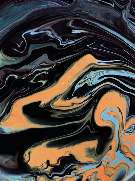 Black and Orange Abstract Painting · Free Stock Photo