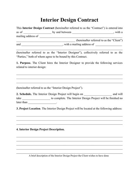 Interior Design Contract Template