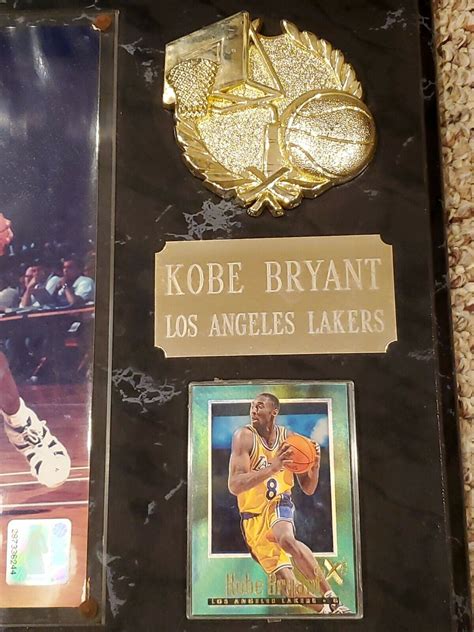 Kobe Bryant Plaque With Ex Rookie Card Ebay