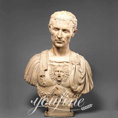 Marble Julius Caesar Bust Statue Indoor Decoration Youfine Sculpture