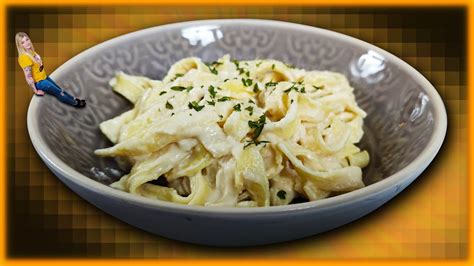 Cremige Pasta Alfredo Vegane Sahne Sauce Youtube