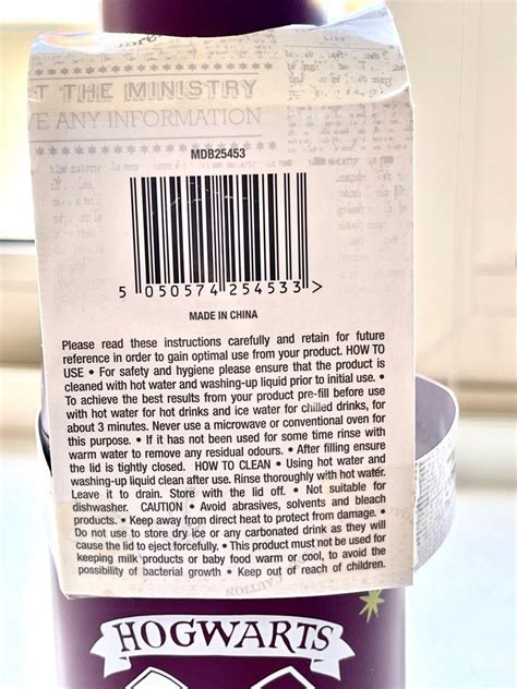 Harry Potter Hogwarts Hot Cold Metal Water Bottle Furniture Home