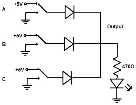 Circuit Diagram Of Not Gate Using Diode