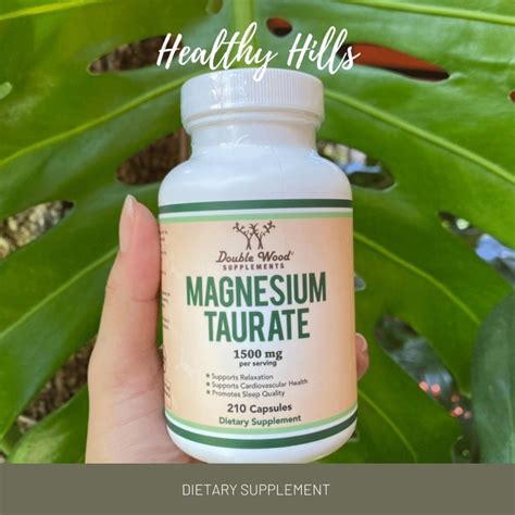 Double Wood Magnesium Taurate Mg Capsules Shopee