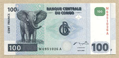 Kongo Demokratische Republik 100 Francs 2000 Unc MA Shops