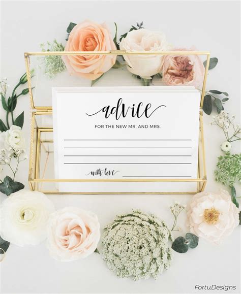 Wedding Advice Cards Template Rustic Advice Cards Marriage Etsy