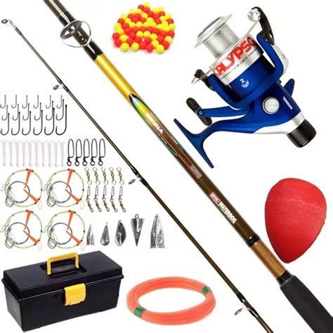 Combo Kit Pesca Reel Caja Super Completa Ca A Lineas