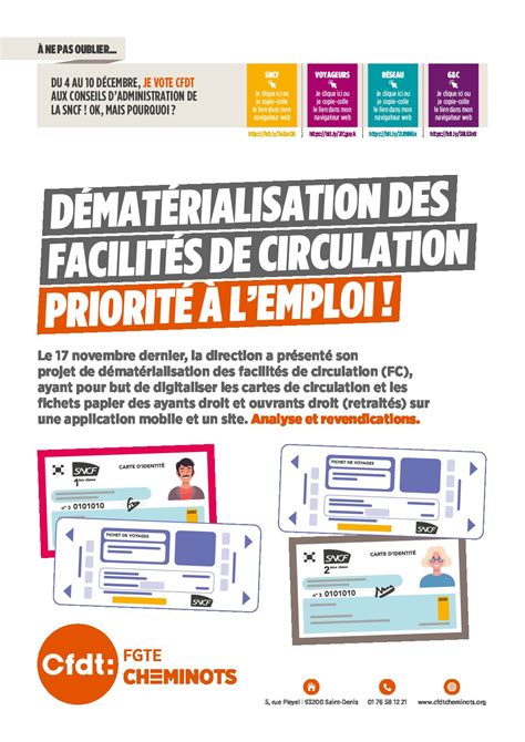 FACILITÉS DE CIRCULATION CFDT Cheminots