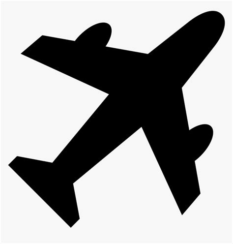 Plane Icon Png - Black Airplane Icon Png, Transparent Png - kindpng