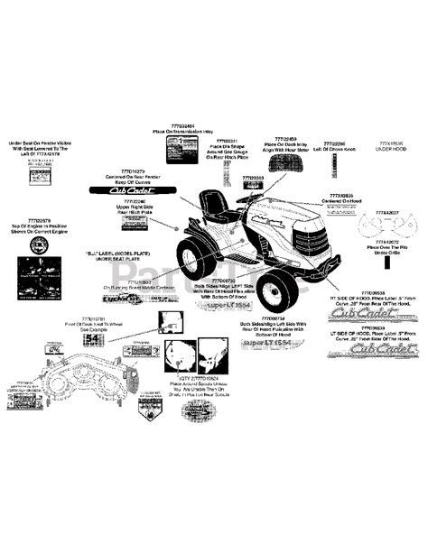 Cub Cadet Slt 1554 13ak11bk710 Cub Cadet 54 Lawn Tractor 2007