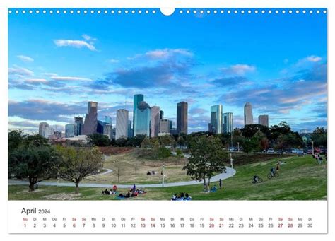 Houston Space City Wandkalender 2024 DIN A3 Quer CALVENDO