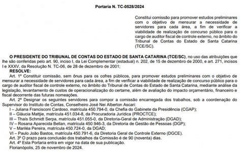 Concurso TCE SC 2024 comissão é definida e edital sai em breve