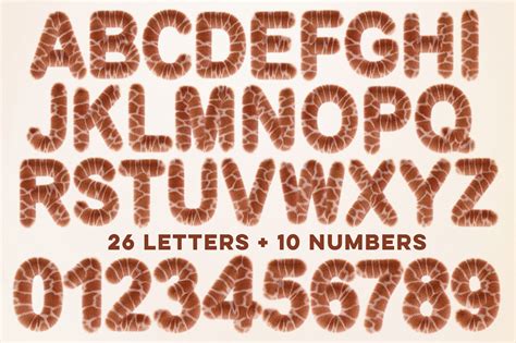 3d Giraffe Furry Letters Pack By Balabolka Thehungryjpeg