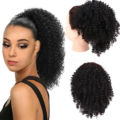 Amir Cabelo Sint Tico Bun Afro Kinky Curly Cord O Rabo De Cavalo Puff