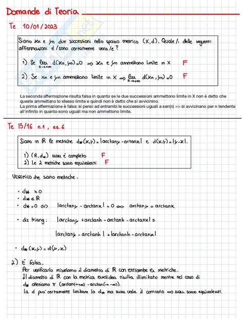 Temi Esame Svolti Di Analisi Matematica