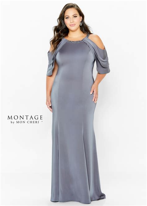 Montage Cold shoulder gown - Ideal Fashion