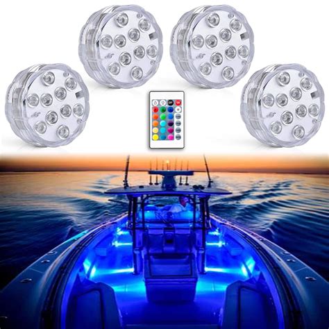 Boat Lights Wireless Battery Operated Waterproof Marine Led Light For Deck