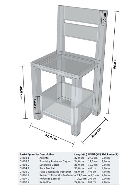 Una Guía Con 30 Planos Para Hacer Sillas De Madera