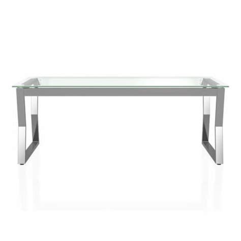 Furniture Of America Syann Contemporary Glass Top Coffee Table In