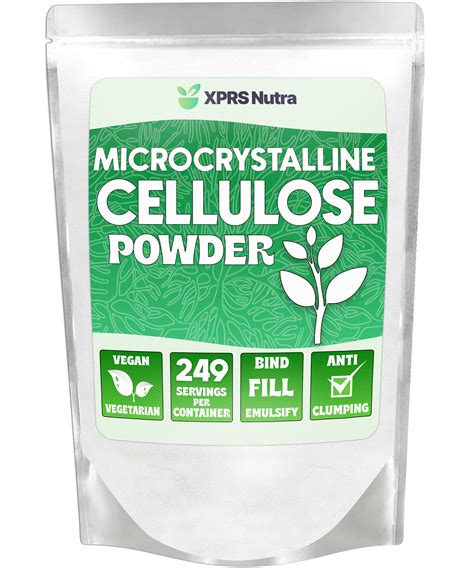 XPRS Nutra Microcrystalline Cellulose Powder - 100% Pure Insoluble ...