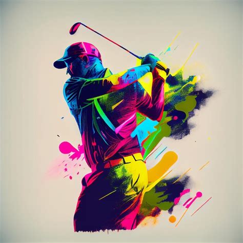 Ilustraci N De Hombre Golfista O Jugador De Golf En Estilo Abstracto