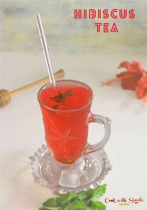 Hibiscus Tea Recipe Hibiscus Drink Cook With Smile