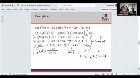 The Algebra Of Functions Part 2 Youtube