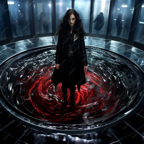 Premium AI Image | The Enigma Unveiling the Black Abyss Whirlpool and