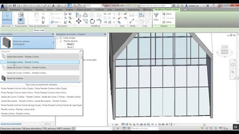 Revit Parede Cortina Portas E Janelas Youtube