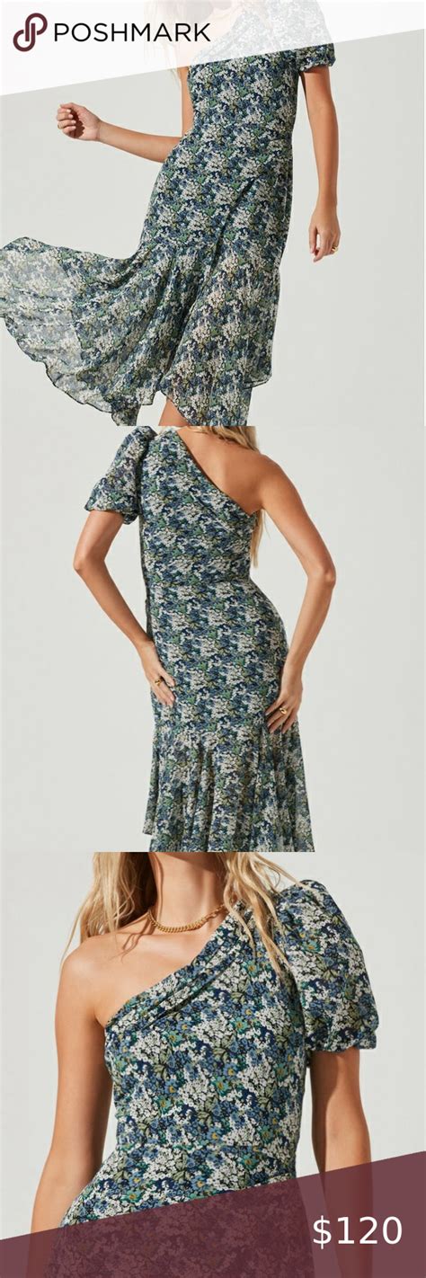 Astr The Label Santorini Floral One Shoulder Dress One Shoulder Dress