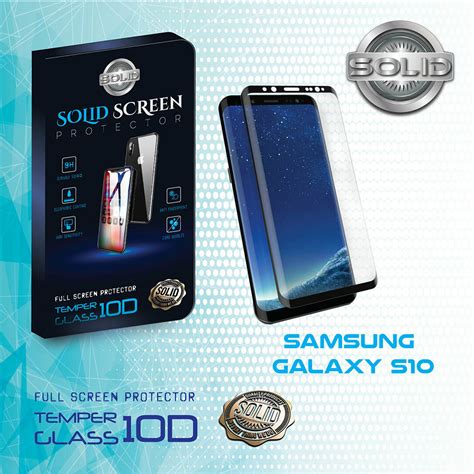 Fit Samsung Galaxy S10 SOLID Tempered Glass Film Screen Protector 9H ...