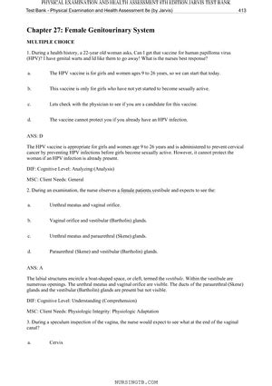 Tb Chapter Male Genitourinary System Nursingtb Chapter Male