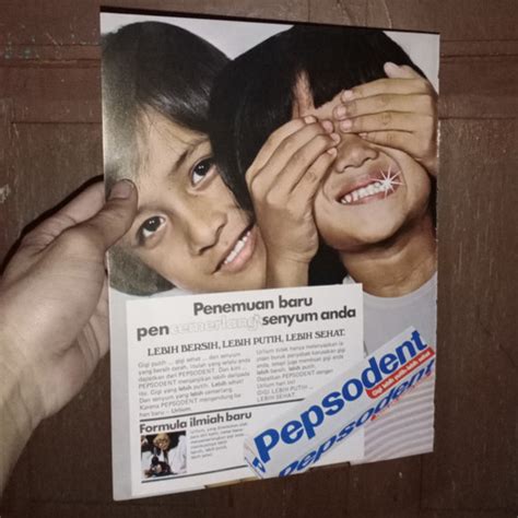 Jual Iklan Cetak Jadul Pepsodent Pencemerlang Senyum Anda Putih Kota Bandung Kawan