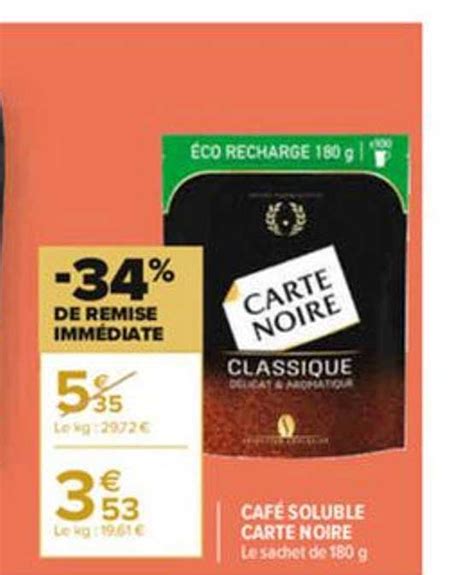 Promo Café Soluble Carte Noire chez Carrefour Market iCatalogue fr