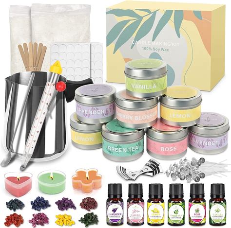 Kit De Fabrication De Bougies Coffret Bougies Parfum Es Cadeau Diy Kit