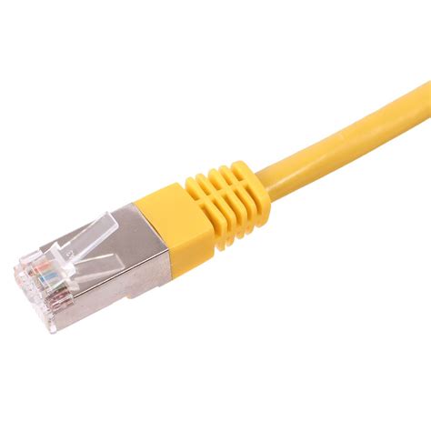 Cordon Rj45 Cat 6a 100 Ohms Blinde Sftp Jaune 1 5 Metre