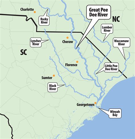 Pee Dee River SC Map