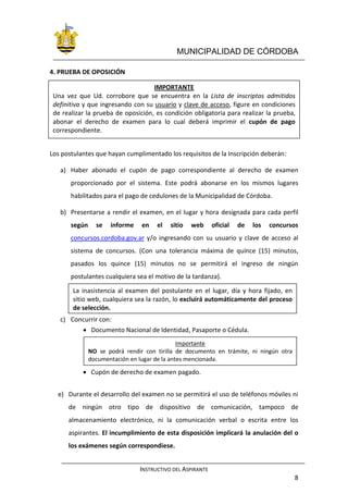 Instructivo Del Aspirante Pdf