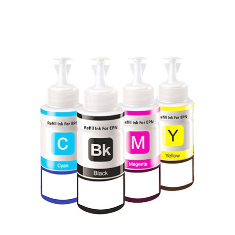 Equivalent Epson & HP Inktank Refill Ink, CMYK 4 Pack, Epson Ecotank ...