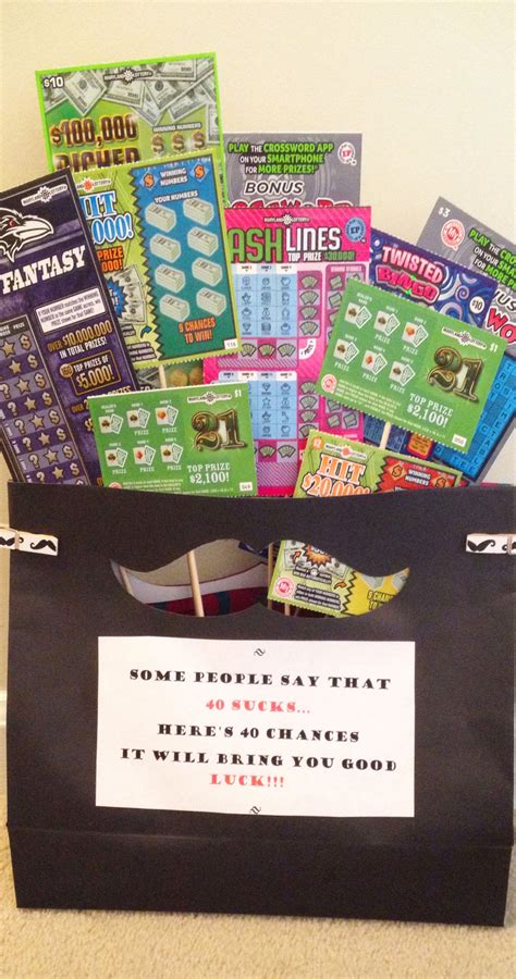 Scratch Off Lottery Ticket Gift Basket Ideas Unique Scratchie Gifts For