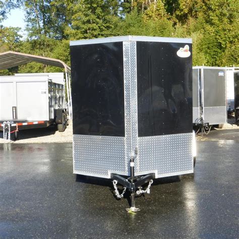 Covered Wagon Black X Enclosed Trailer W Ramp New Enclosed