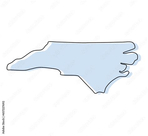 North Carolina Map North Carolina Vector North Carolina Outline